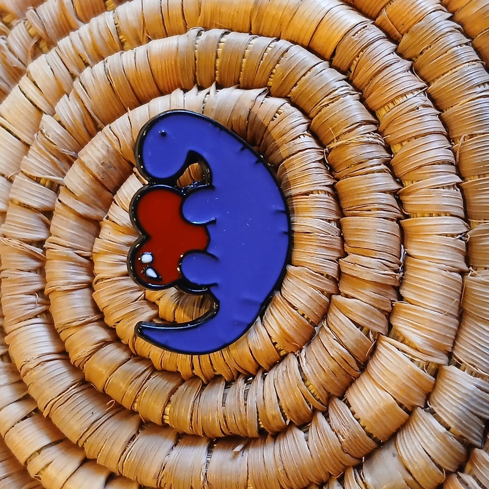 5/$25 NEW Loving Purple Dinosaur Enamel Pin